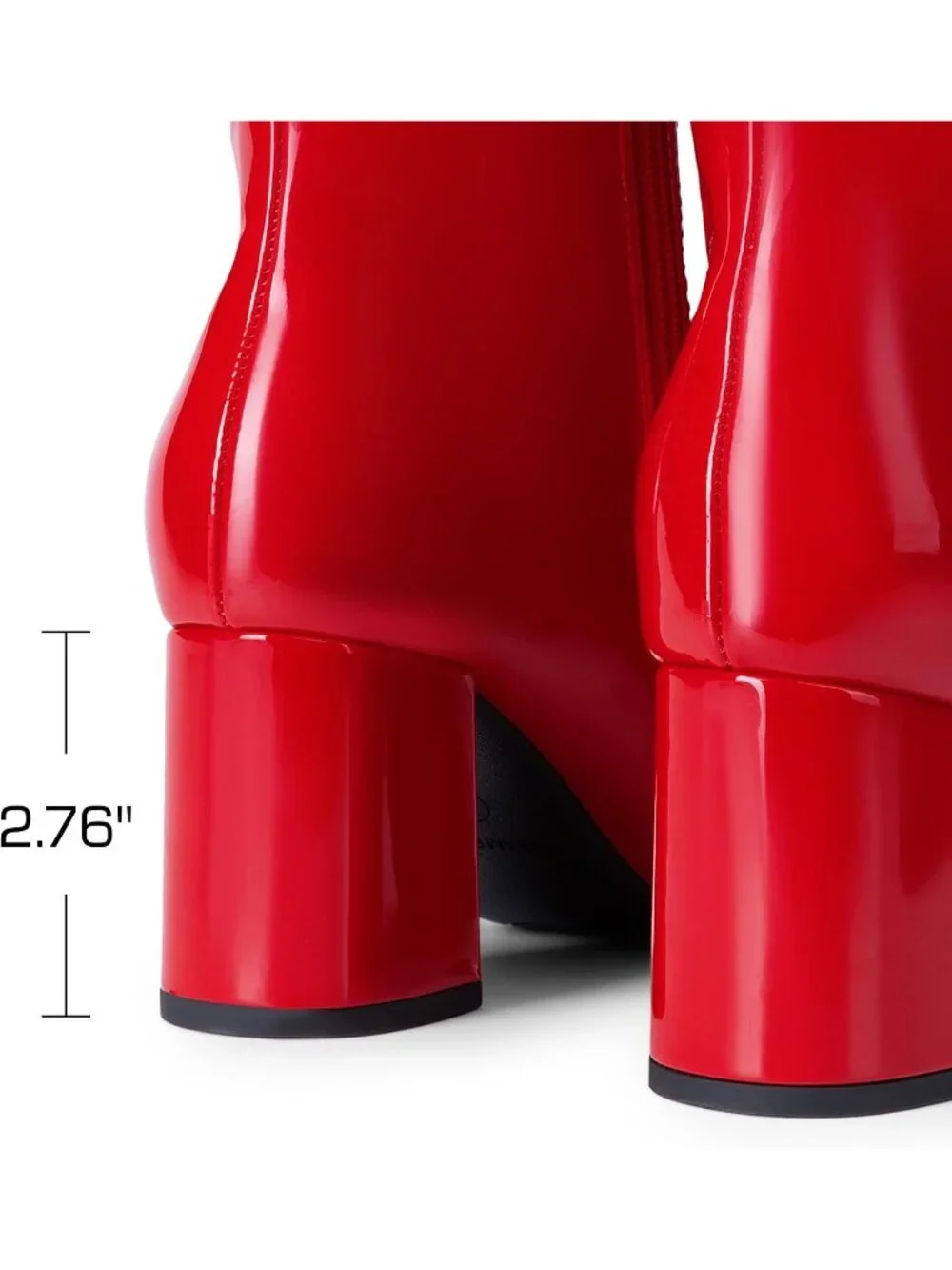 Dream Pairs Women's Red Square Toe Side Zipper Comfortable Knee High Boots